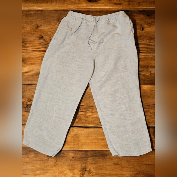 Cascade Blues Linen/Rayon Capri Pants Size M - Picture 3 of 6